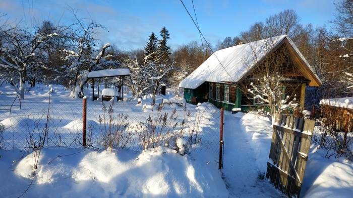 He retired and moved to the village for permanent residence - My, Village, Repeat, House, Winter, Longpost