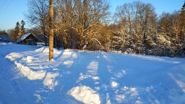 He retired and moved to the village for permanent residence - My, Village, Repeat, House, Winter, Longpost