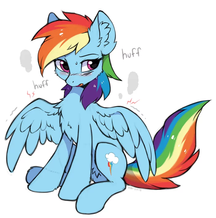 Tired Dashi - My little pony, Rainbow dash, PonyArt, Hioshiru