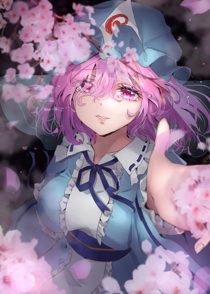 Saigyouji Yuyuko - Touhou, Saigyouji Yuyuko, Аниме, Anime Art, Shironeko yuuki