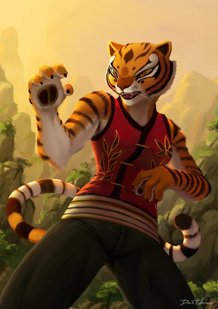 Master Tigress - Furry, Anthro, Art, Furry tiger, Master Tigress, Kung Fu Panda, Dantibana