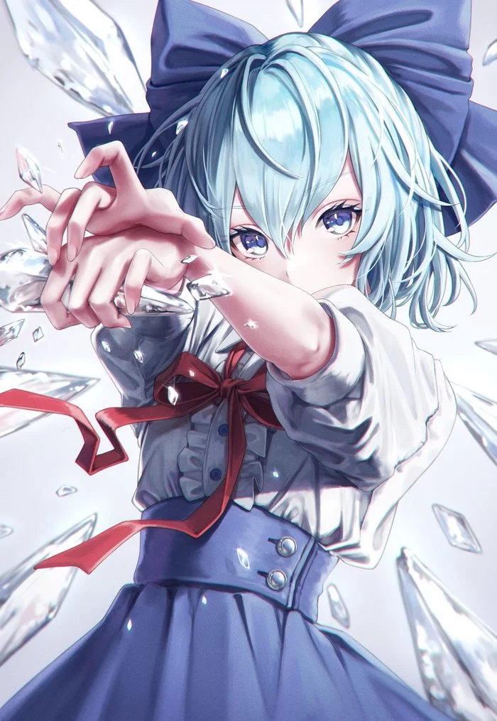 Cirno - Touhou, Cirno, Anime, Anime art, Dtvisu