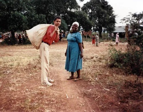 Barack Obama with his grandmother in Kenya - The president, Barack Obama, Images, Kenya