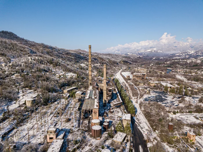 Tkvarcheli (Tkvarchal), abandoned GRES. I show what the Soviet energy looks like - My, Abandoned, Architecture, the USSR, Urbanfact, Urbanism, Urbanphoto, Video, Longpost