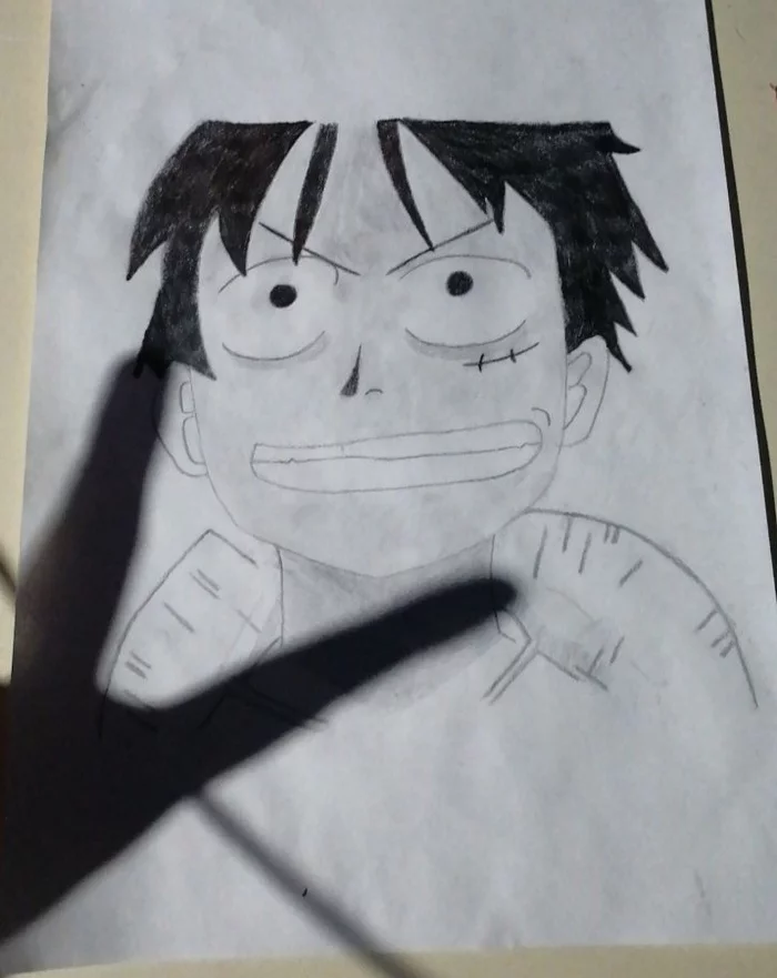 What do you think about the drawing? - My, Drawing, Anime, One piece, Monkey D Luffy
