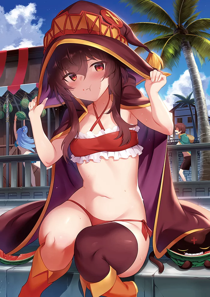 Megumin by MsMspc - NSFW, Megumin, Konosuba, Anime art, Anime, Satou kazuma, Aqua, Chomusuke