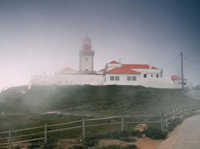 At the end of the earth - My, Cape Roca, Travels, Lighthouse, Fog, Portugal