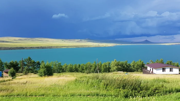 Lake Belyo, a lake in the northern part of Khakassia - My, Lake, Khakassia, Landscape