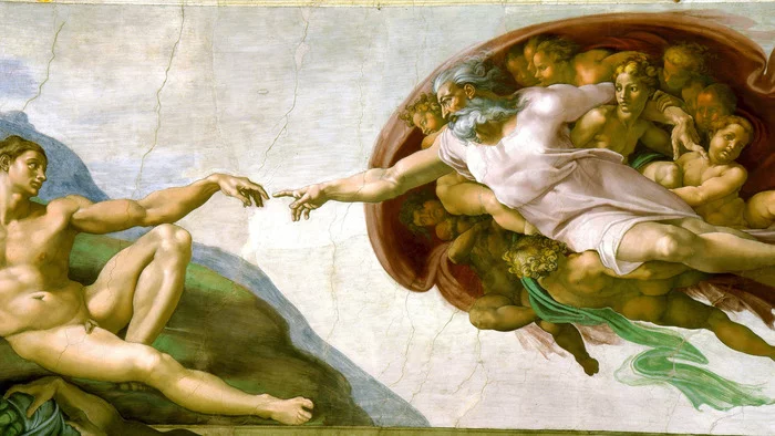 Michelangelo's Creation of the Cat - My, cat, Parody