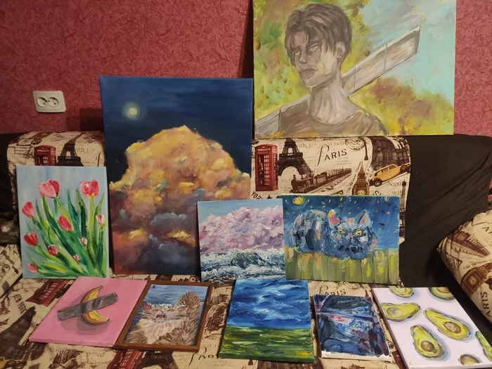 Paintings for free - My, Painting, Oil painting, Is free, Freebie, Saint Petersburg