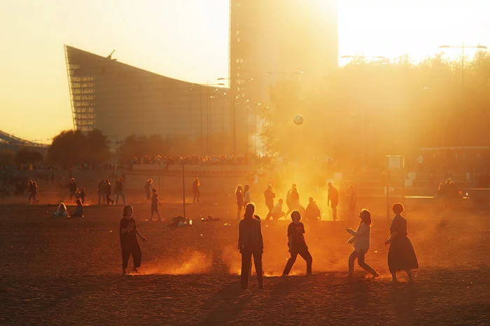 Summer evening - My, The photo, Saint Petersburg, Town, Summer, Evening, Manual optics, Lakhta Center