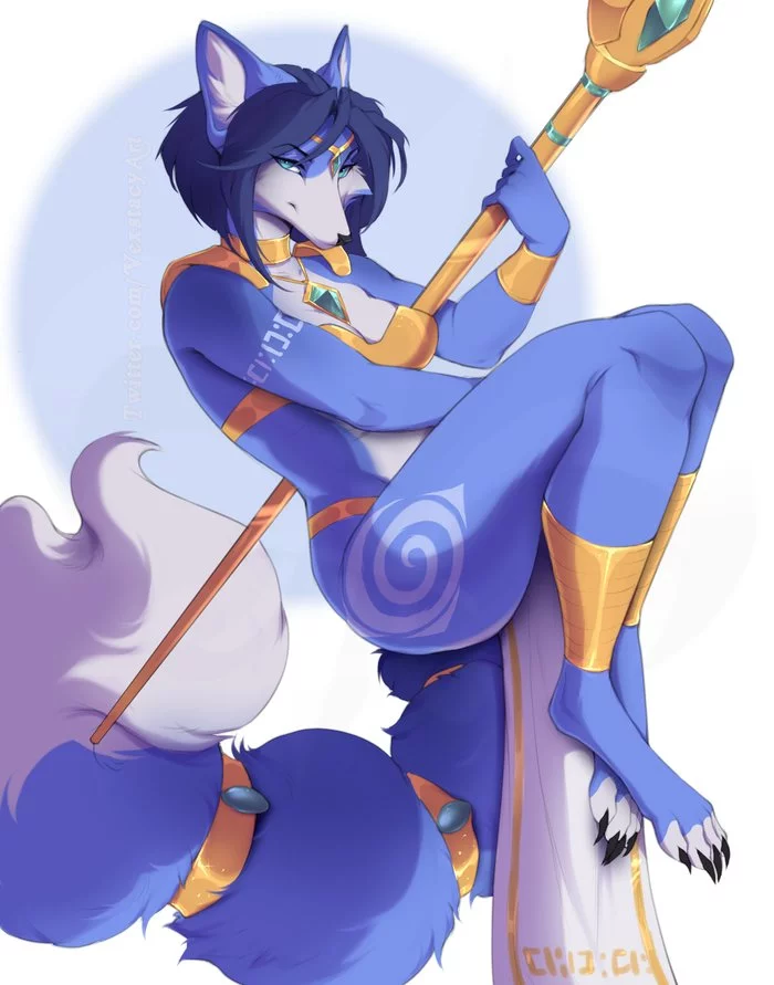 Krystal - NSFW, Фурри, Антро, Арт, Furry Edge, Furry Fox, Vexstacy, Star Fox