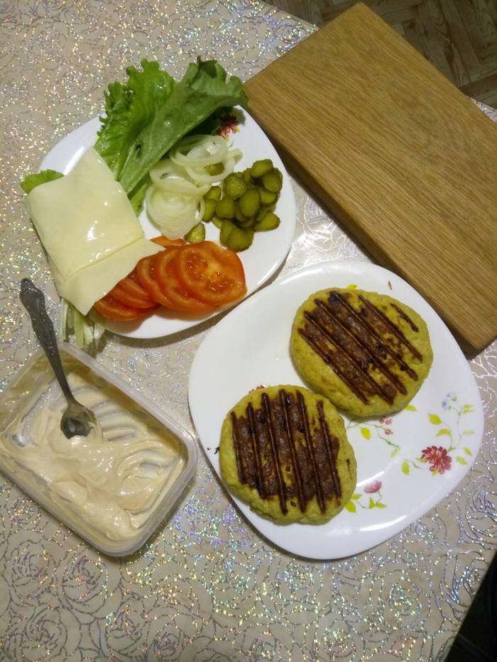 Burger cutlet - Burger, Recipe, Food, Longpost, Cooking