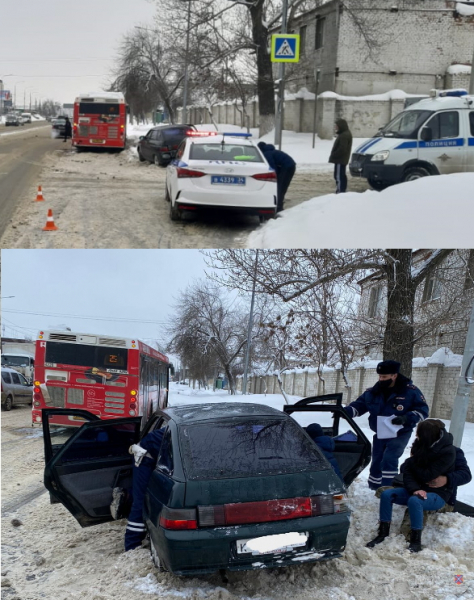 Instant karma for 2 violators at once - Traffic rules, Violation of traffic rules, Road accident, Did not slip, On red, Bus, Volgograd, Bravery and stupidity, Video