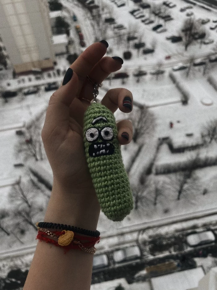 To all fans of Rick and Morty - My, Needlework, Knitting, Crochet, Knitted toys, Rick and Morty, Creation, Needlework without process, With your own hands, Soft toy, Handmade, Longpost