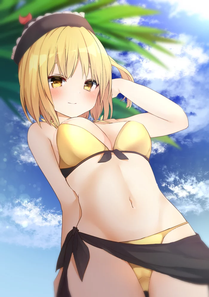 Lunasa prismriver - NSFW, Touhou, Lunasa prismriver, Anime, Anime art, Swimsuit, Boobs, Hand-drawn erotica, Erotic, Karasusou nano