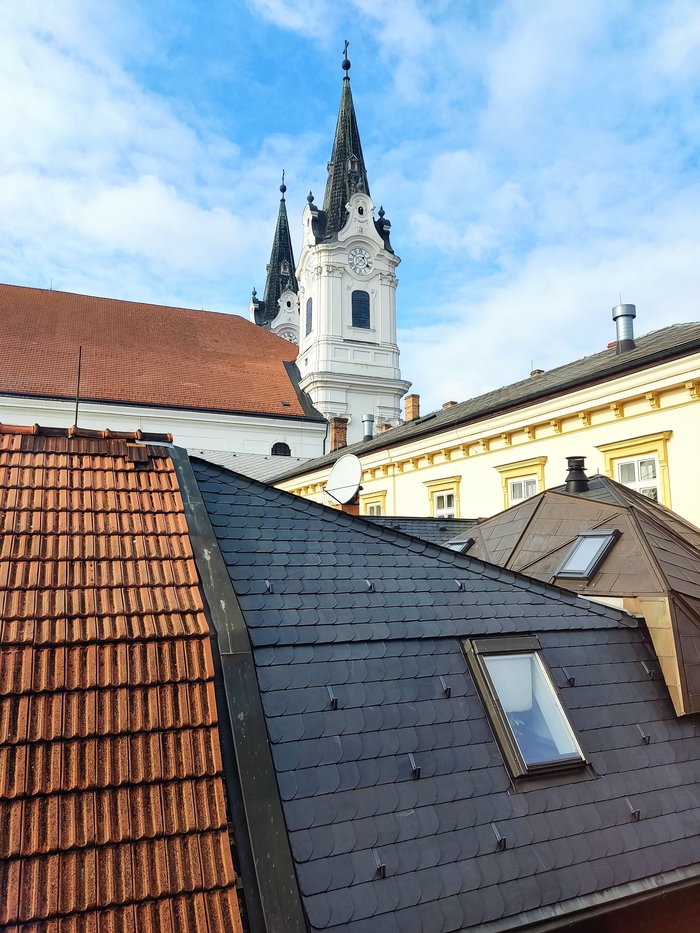 Словакия, Комарно. Вид из окна