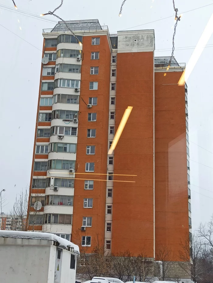 Smile!) - My, Smile, Decoration, Balcony, Tinsel, Longpost