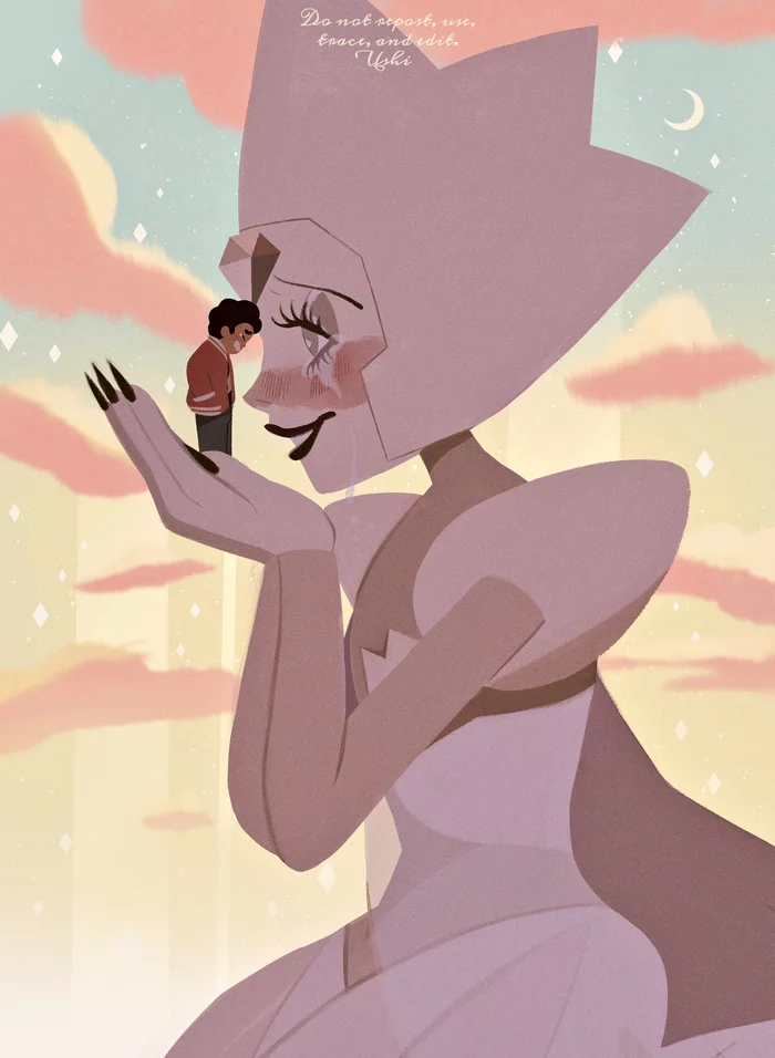 Stephen and CosmoGitler - Steven universe, White Diamond, Art