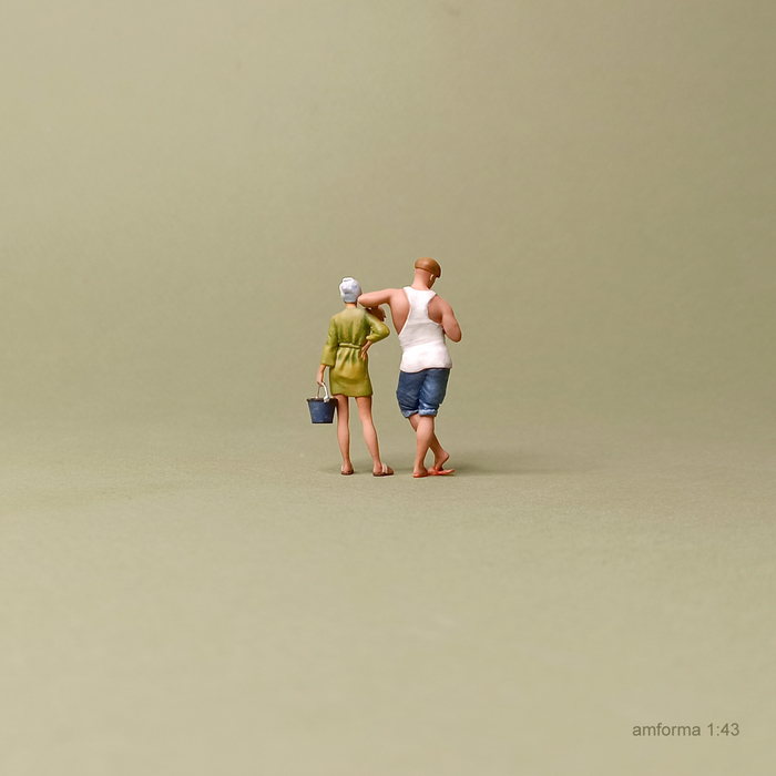 Парочка Миниатюра, 3D печать, Моделизм, 3D моделирование, 3D, Покраска миниатюр, Стендовый моделизм, Масштабная модель, Фигурки, Коммунальная квартира, Длиннопост, Рукоделие без процесса