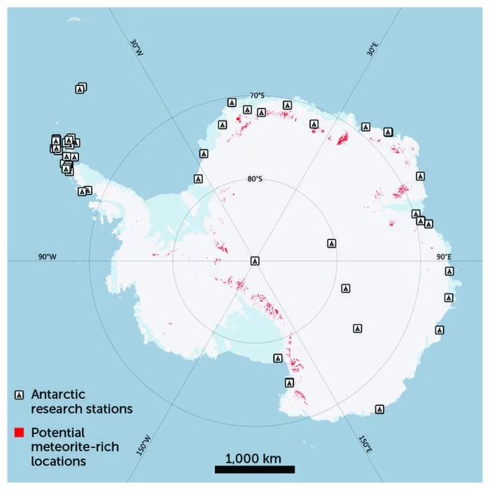 300,000 meteorites lurk in the snows of Antarctica - Meteorite, Antarctica, Research, Artificial Intelligence, Interesting, Longpost