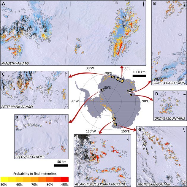 300,000 meteorites lurk in the snows of Antarctica - Meteorite, Antarctica, Research, Artificial Intelligence, Interesting, Longpost