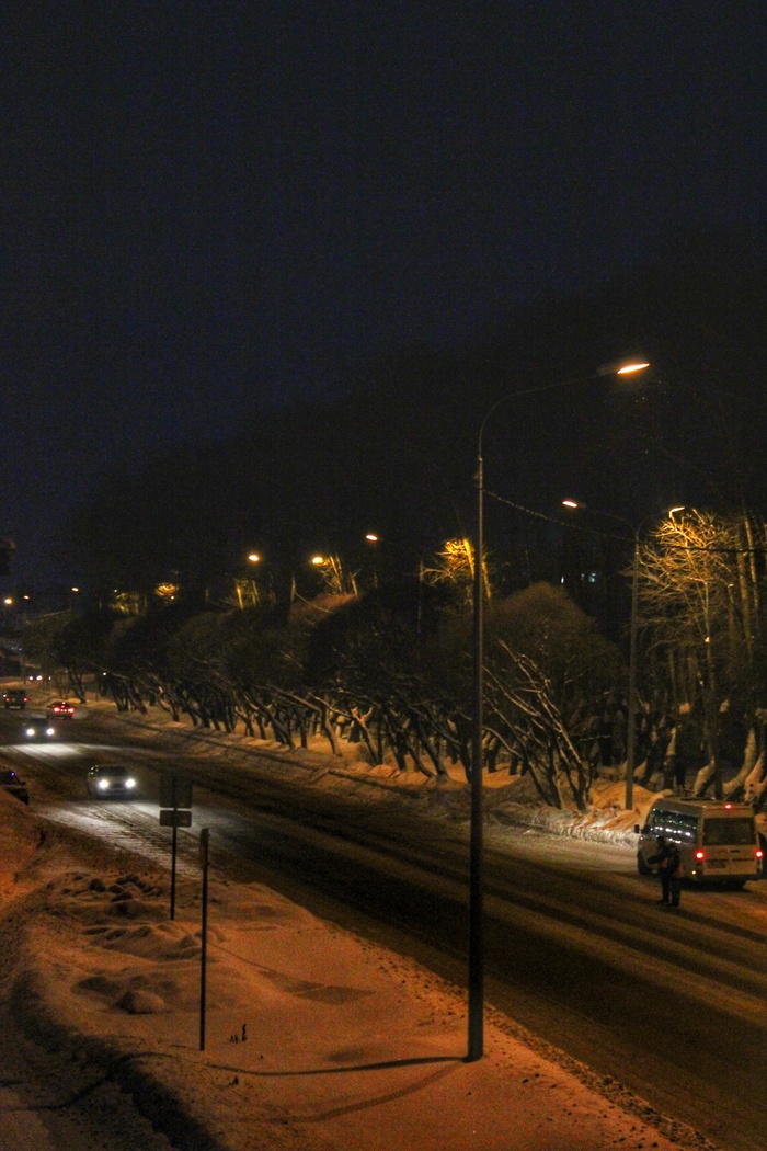 Город, вечер