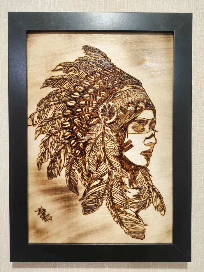 My next work on wiggling - My, Pyrography, Handmade, Woodworking