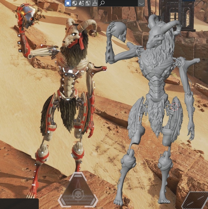 Ревенант из игры Apex legends 3D печать, 3D моделирование, Рукоделие без процесса, Blender, Фигурки, Покраска миниатюр, Игры, Apex Legends, Компьютерные игры, Длиннопост