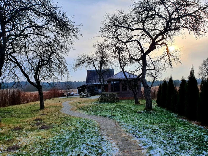 Morning in the village - Village, Nature, Morning, Winter