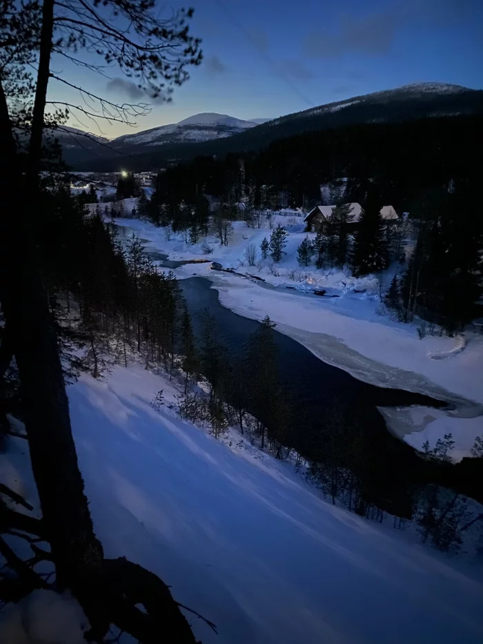 The Kolvitsa River by the Light of the Moon - Kola Peninsula, North, Mobile photography, Travel across Russia, The mountains, moon, Kandalaksha, Longpost