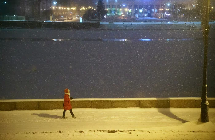 Snow Walk - My, Saint Petersburg, Mobile photography, Snow, Snowfall, Walk