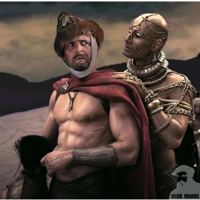 They say the king is not real! - 300 Spartans, Ivan Vasilievich changes his profession, Photoshop master, Photoshop, Klod Mande