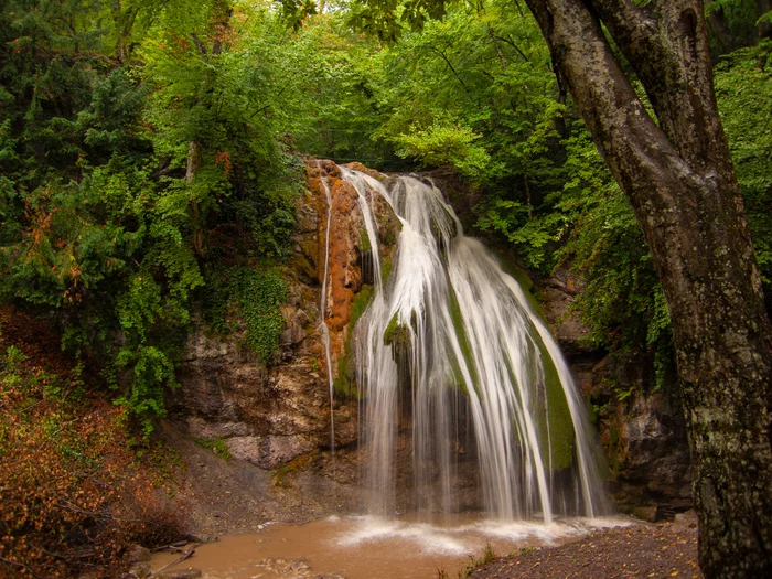 Jur-Jur waterfall in the distant 2007m - My, Beginning photographer, Waterfall, Canon, Crimea, Jur-Jur Waterfall