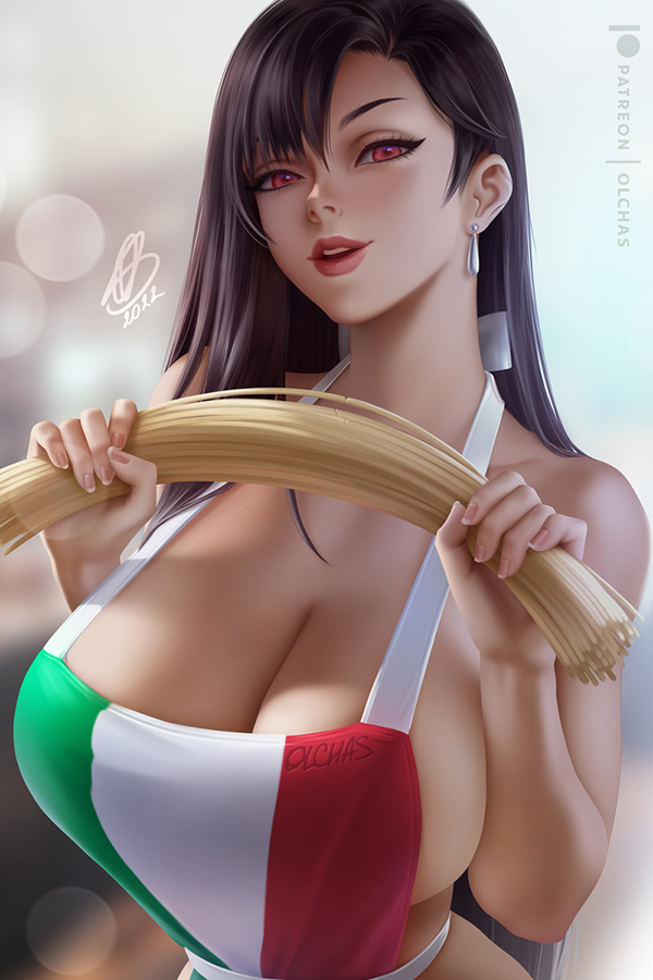 Italian Typhus - NSFW, Olchas, Anime art, Anime, Hand-drawn erotica, Art, Games, Final Fantasy, Final fantasy vii, Tifa lockhart