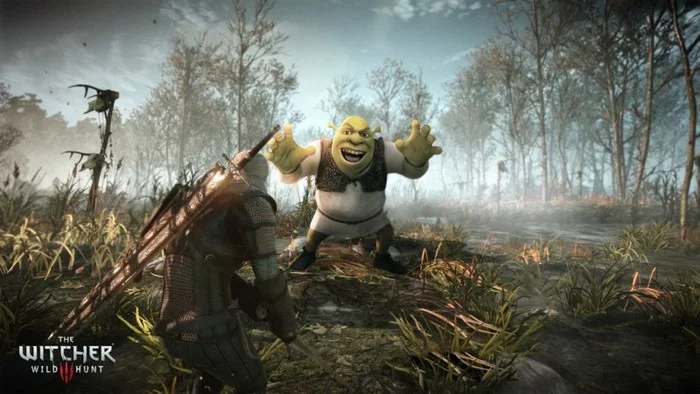 Not that swamp - The Witcher 3: Wild Hunt, Swamp, Shrek, Humor