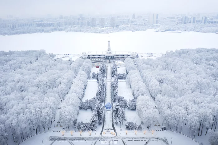 Severny River Port - My, Russia, The photo, Winter, Town, Moscow, sights, Aerial photography