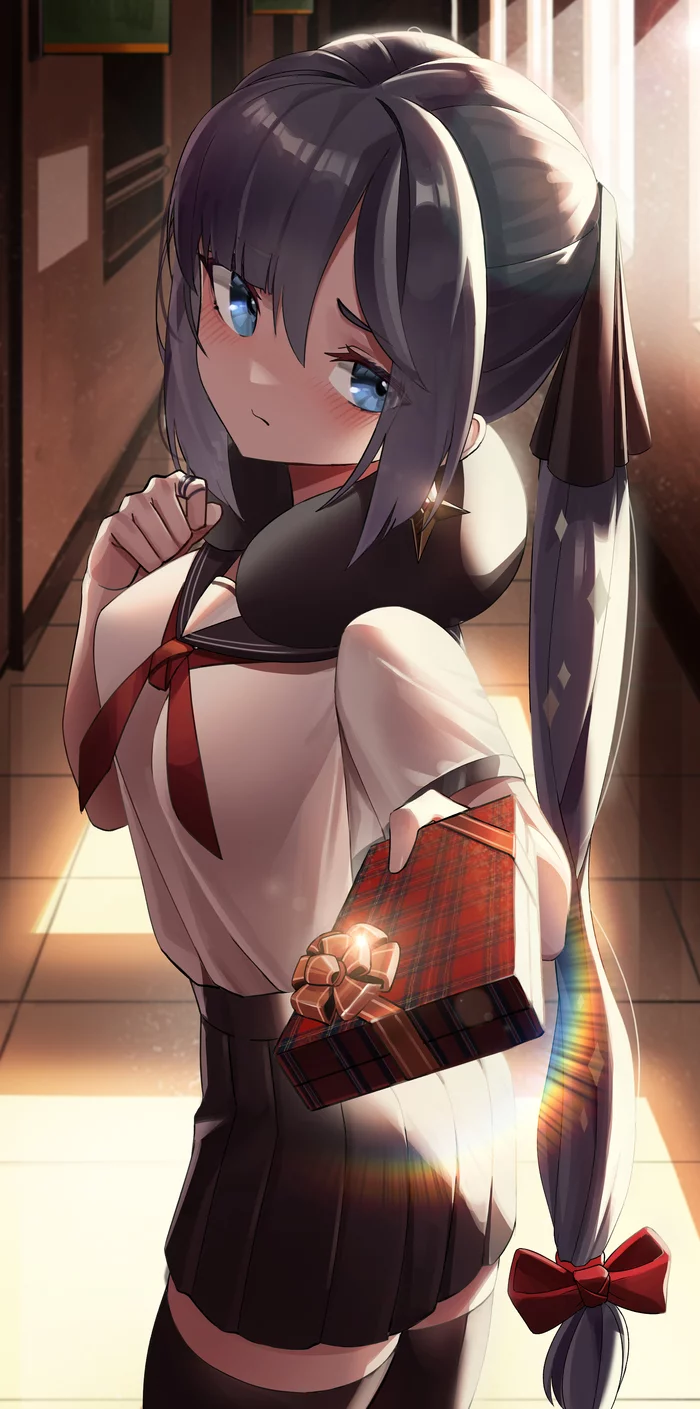 Mona - Genshin impact, Mona, Anime art, Art, Girls, Seifuku