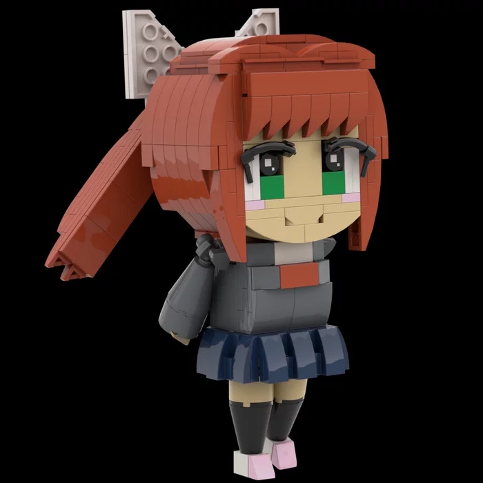 JUST MONIKA. Lego figure in chibi style - My, Lego, Doki Doki Literature Club, Longpost, Chibi