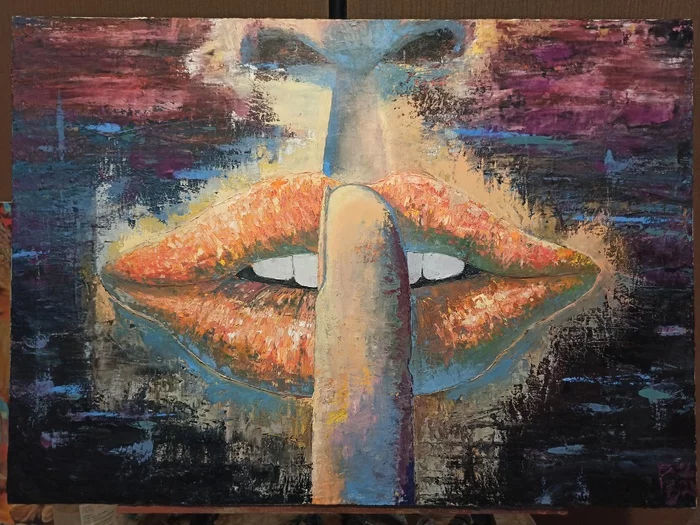 Last artwork from 2021 - My, Oil painting, Canvas, Butter, Palette knife, Acrylic, Longpost