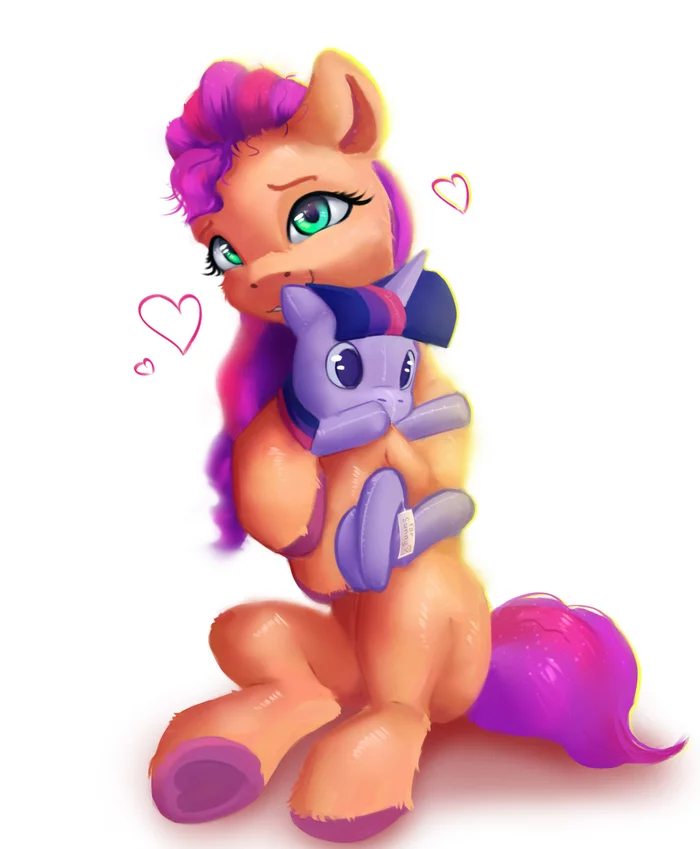 Sunny found a plush Twylie - My little pony, Sunny starscout, Twilight sparkle, PonyArt, Itssim