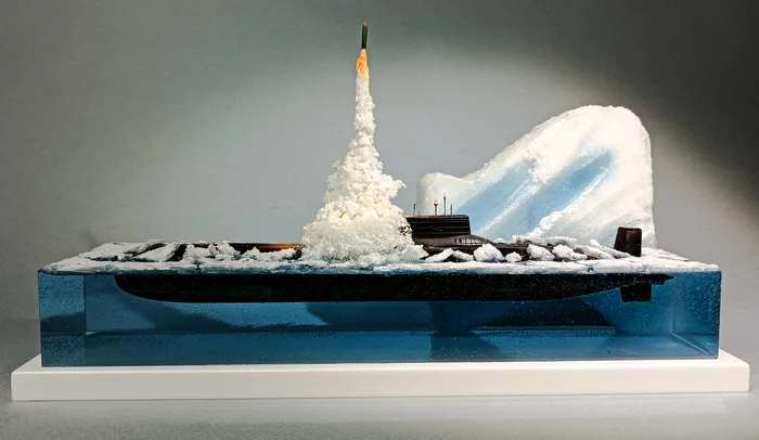 Goodbye America Ltd - Sea, Presents, Stand modeling, Ship, Scale model, Sailors, Collecting, Fleet, Collection, Painting miniatures, Miniature, Severodvinsk, Submarine, Russia, Black Sea Fleet, Modeling, Children, Longpost