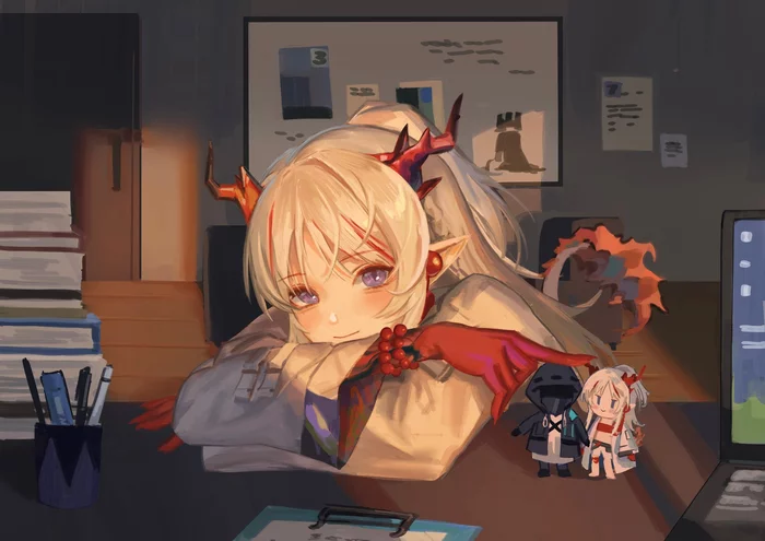 Arknights operator's - Аниме, Anime Art, Arknights, La Pluma, Franka, Frostnova, Nian, Dusk, Chen (Arknights), Lin Yuhsia, Gravel, Feater, Длиннопост, Cutter