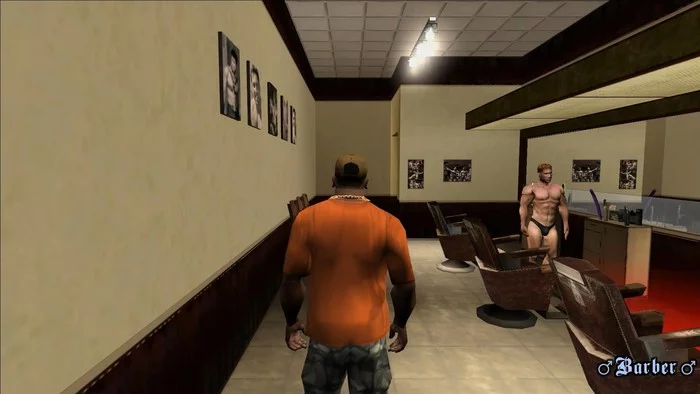 Barbershop in GTA San Andreas - My, Games, Computer games, GTA: San Andreas, Gta, Gachimuchi, Gays