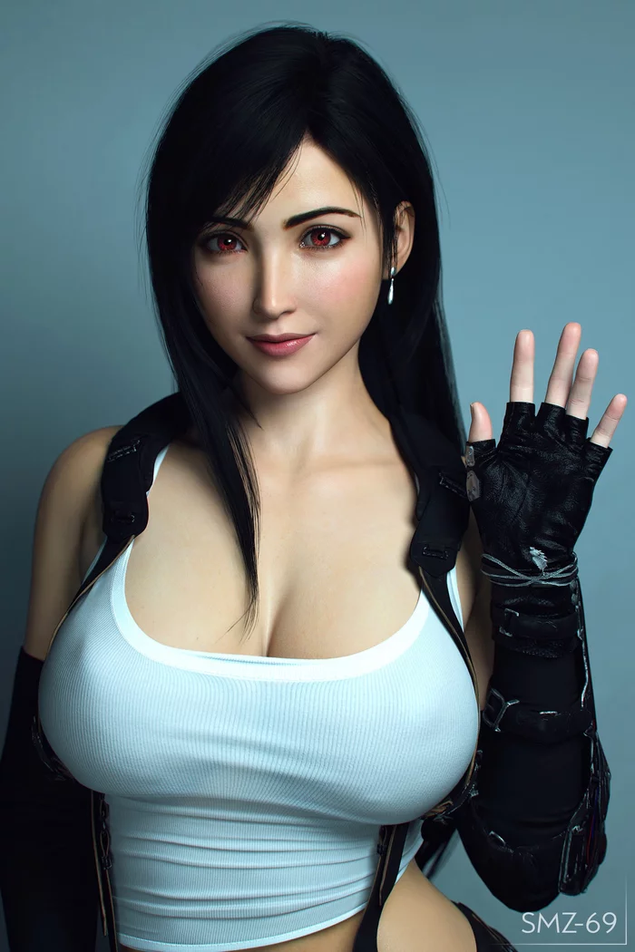 Tifa - Арт, Девушки, Игры, Final Fantasy VII, Tifa Lockhart, Smz-69, Длиннопост