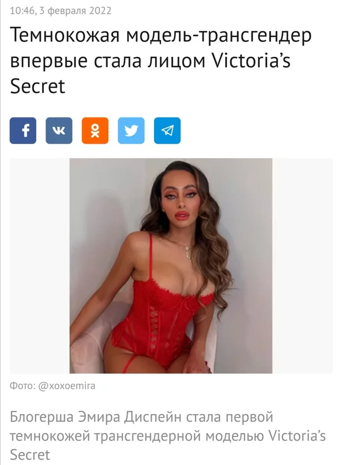 Что случится, если... - Victoria’s Secret, Транссексуалы, Негры, Шок, Мир сошел с ума, Карьера