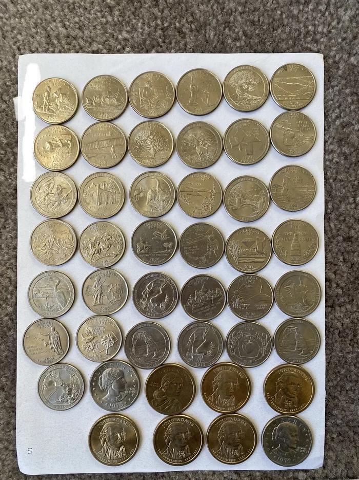 I will exchange American coins of 25 cents - parks and states quarters for your collection - My, Currency exchange, Exchange, Collecting, What to bring