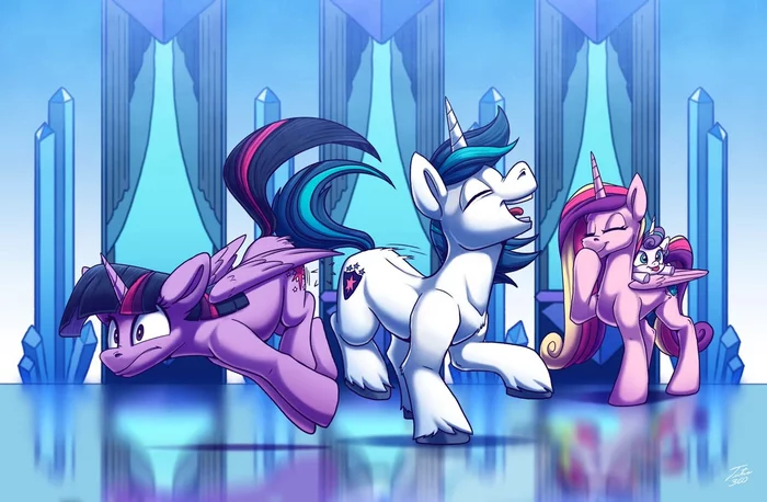 Постучи копытом, покрути хвостом! - My Little Pony, Twilight sparkle, Shining Armor, Princess Cadance, Flurry Heart, Tsitra360