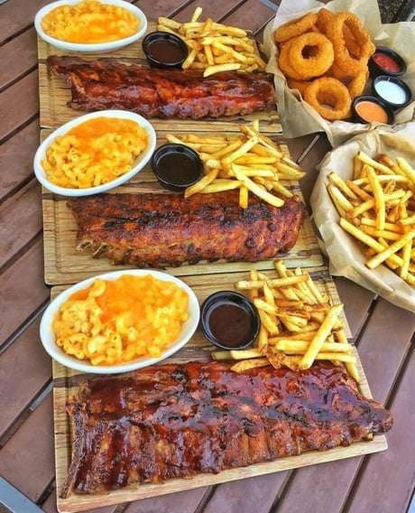 I like these lunches :) - Meat, Yummy, Food, French fries, Ribs