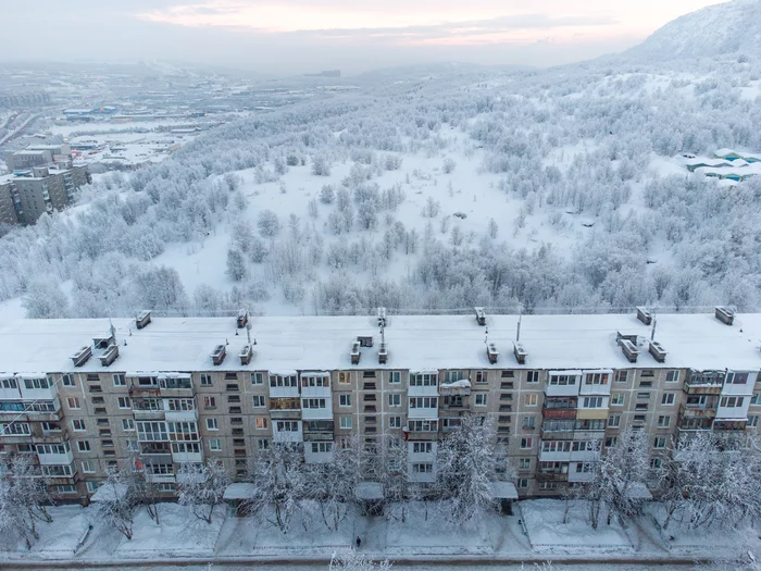 Khrushchevki in Murmansk - My, Murmansk, Murmansk region, Kola Peninsula, Architecture, North, Winter, Longpost